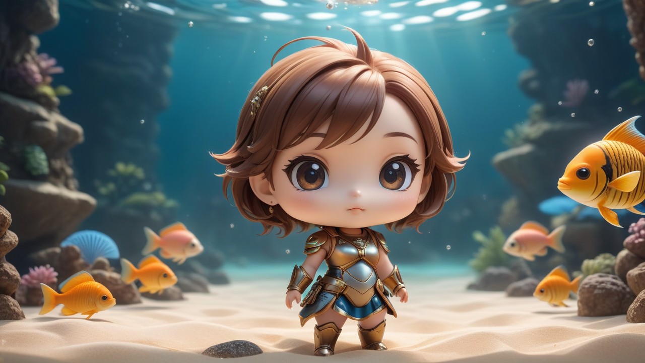 Chibbi-Art Suckerfish Chibi: A Glimpse into Underwater Art