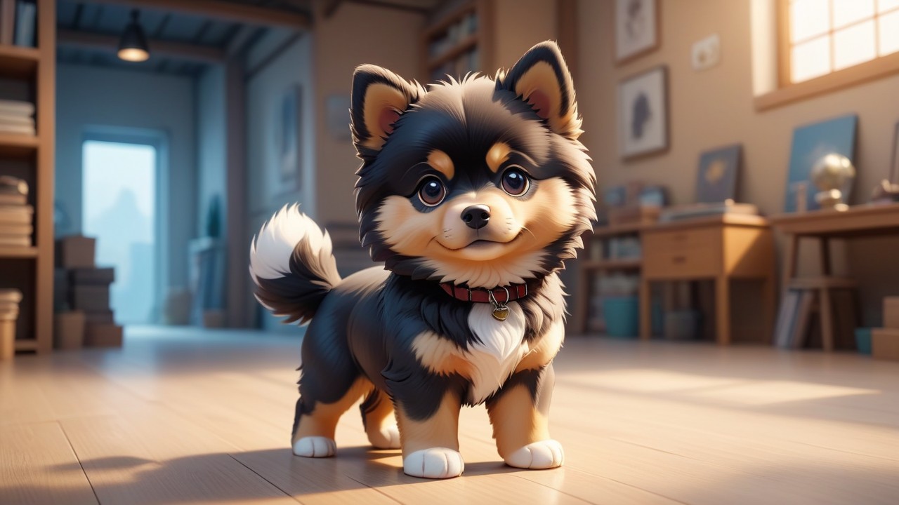 Chibbi-Art Swedish Lapphund: Chibi-Artistic Depiction