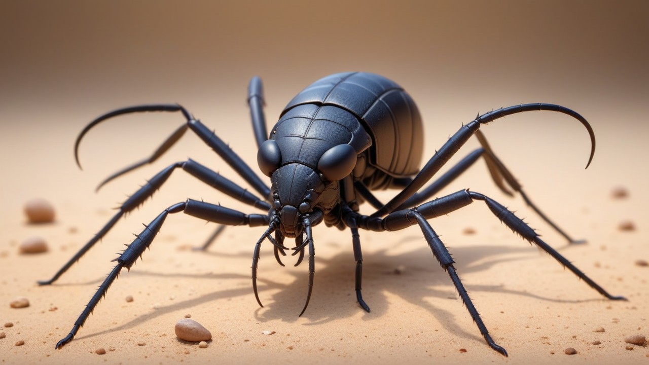 Chibbi-Art Tailless Whip Scorpion in Cute Art Style, Enchanting Viewers Eyes