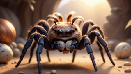 Chibbi-Art Tarantula Chibi: A Charming Creepy Crawly Gaze