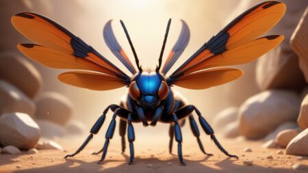 Chibbi-Art Tarantula Hawk Chibi Portrait: Empowering Visuals