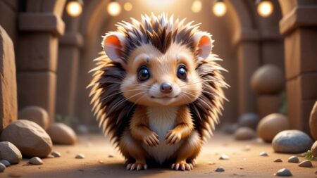 Chibbi-Art Cute Chibi Tenrec: A View into the Animals Heart