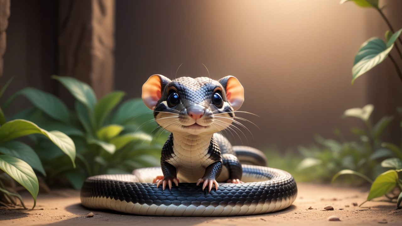 Chibbi-Art Texas Chibi Rat Snake: Eye to Eye Art