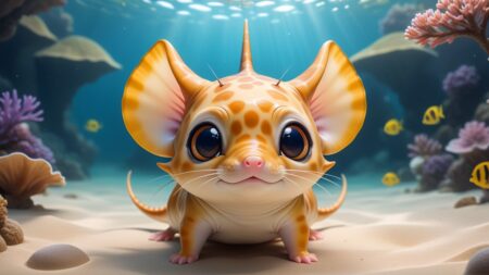Chibbi-Art Chibi Thornback Rays Whimsical Eye Contact