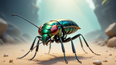 Chibbi-Art Tiger Beetle Chibi: Bold and Spirited Nature Portrait