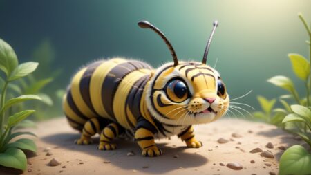 Chibbi-Art Tiger Chibi Swallowtail Caterpillar