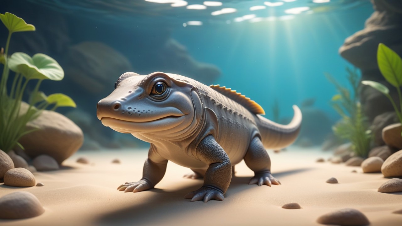 Chibbi-Art Chibi Tiktaalik: An Inspiring Adaptation in Simple Art