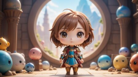 Chibbi-Art Tosa-Inspired Chibi: Gaze Unveiled by Skilled Artist