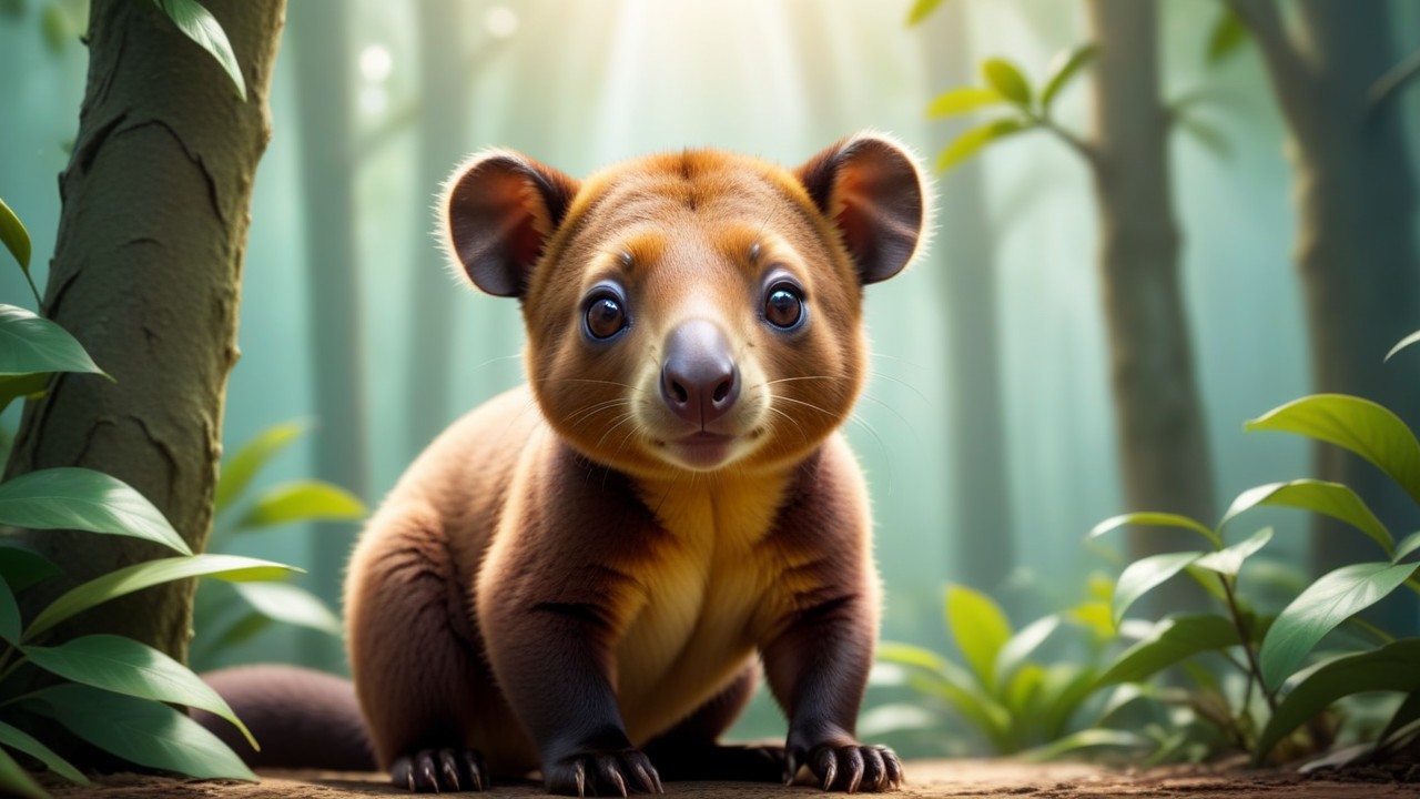 Chibbi-Art Tree Kangaroo Chibi: Expressive Eyes Meet the Canvas