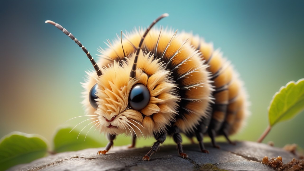 Chibbi-Art Tussock Moth Chibi: Caterpillars Perspective