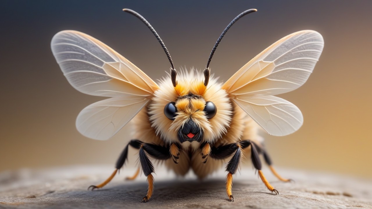 Chibbi-Art Chibi Tussock Moth: Eye to Eye Encounter