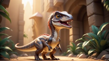 Chibbi-Art Chibi Velociraptors Cute Eye Contact