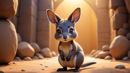 Chibbi-Art Chibi Wallaby Greets Viewers with Bold Style