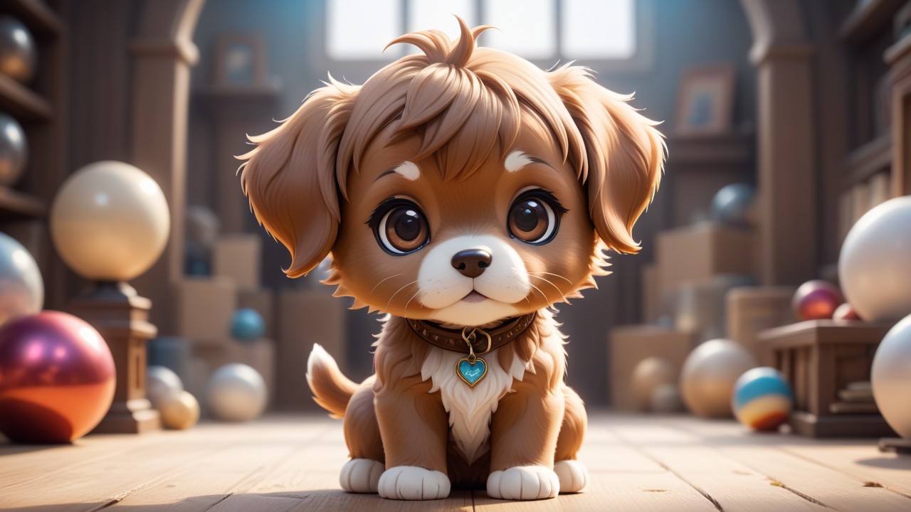 Chibbi-Art Weimardoodle Chibi: An Enchanting Gaze From an Artistic Canvas