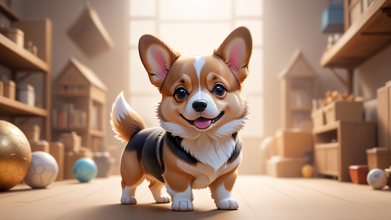 Chibbi-Art Chibi Corgi: A Welsh Beauty Eyes the Camera