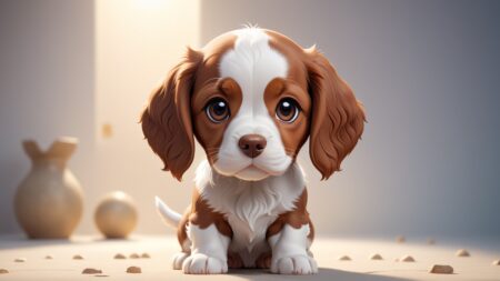 Chibbi-Art Welsh Springer Spaniel Chibi Style: Arty Portrait