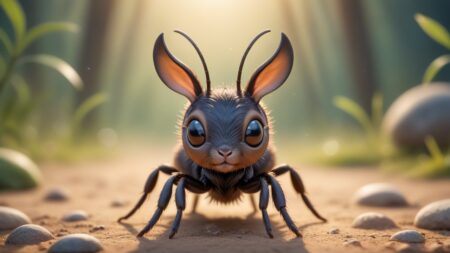 Chibbi-Art Whimsical Western Tick: A Chibi Perspective