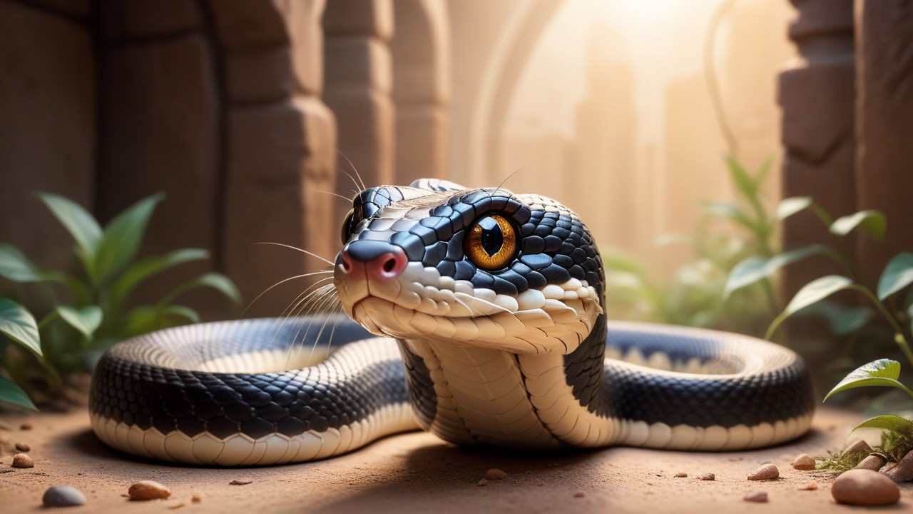 Chibbi-Art Western Rat Snake: Chibi Charm in All Its Glory