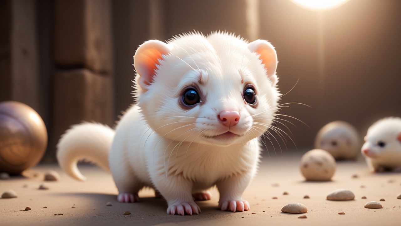 Chibbi-Art Albino Ferret Faces