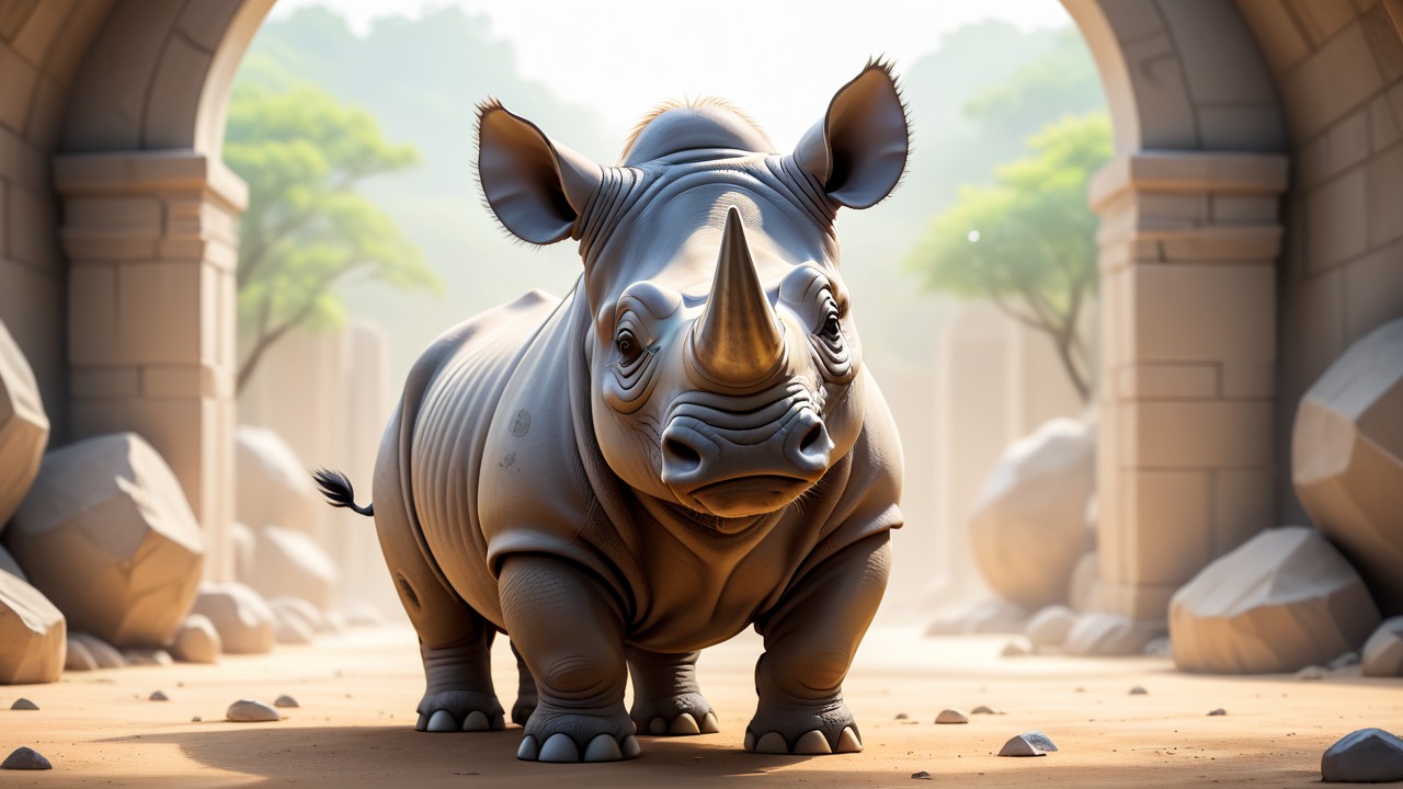 Chibbi-Art Chibi Rhino Encounter