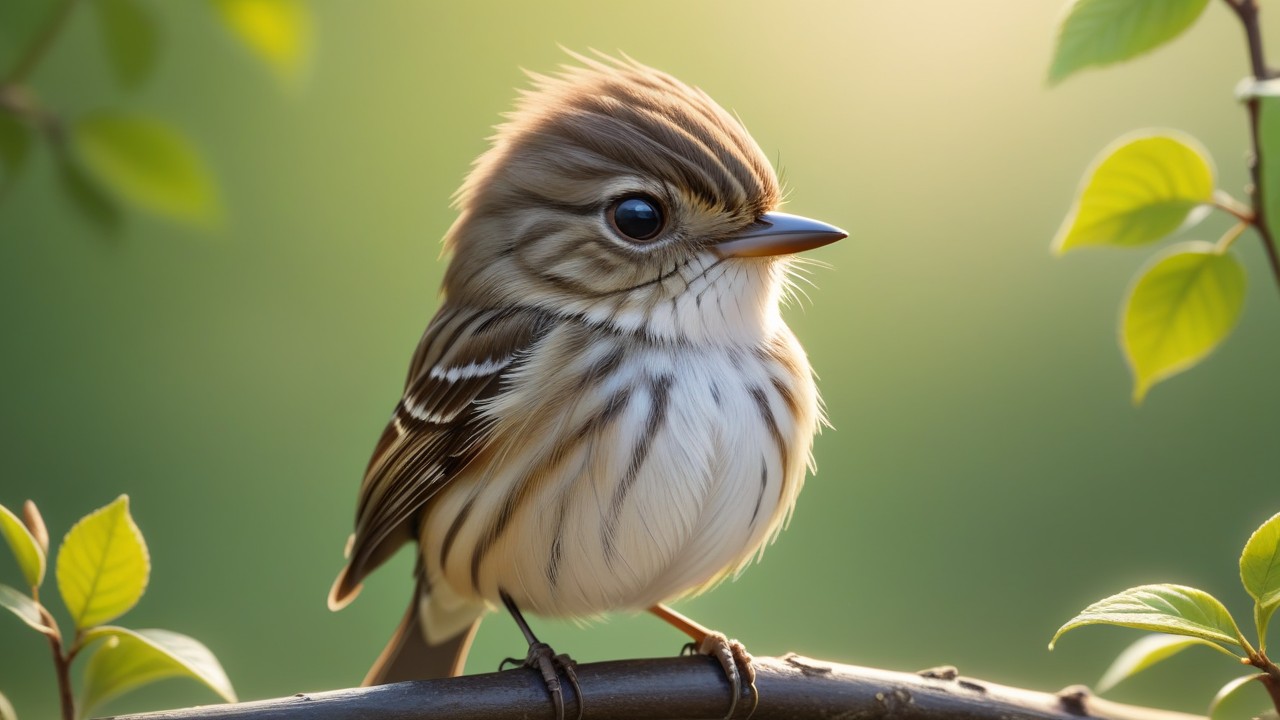 Chibbi-Art Whimsical Willow: Chibi-Art Flycatchers Inquisitive Gaze