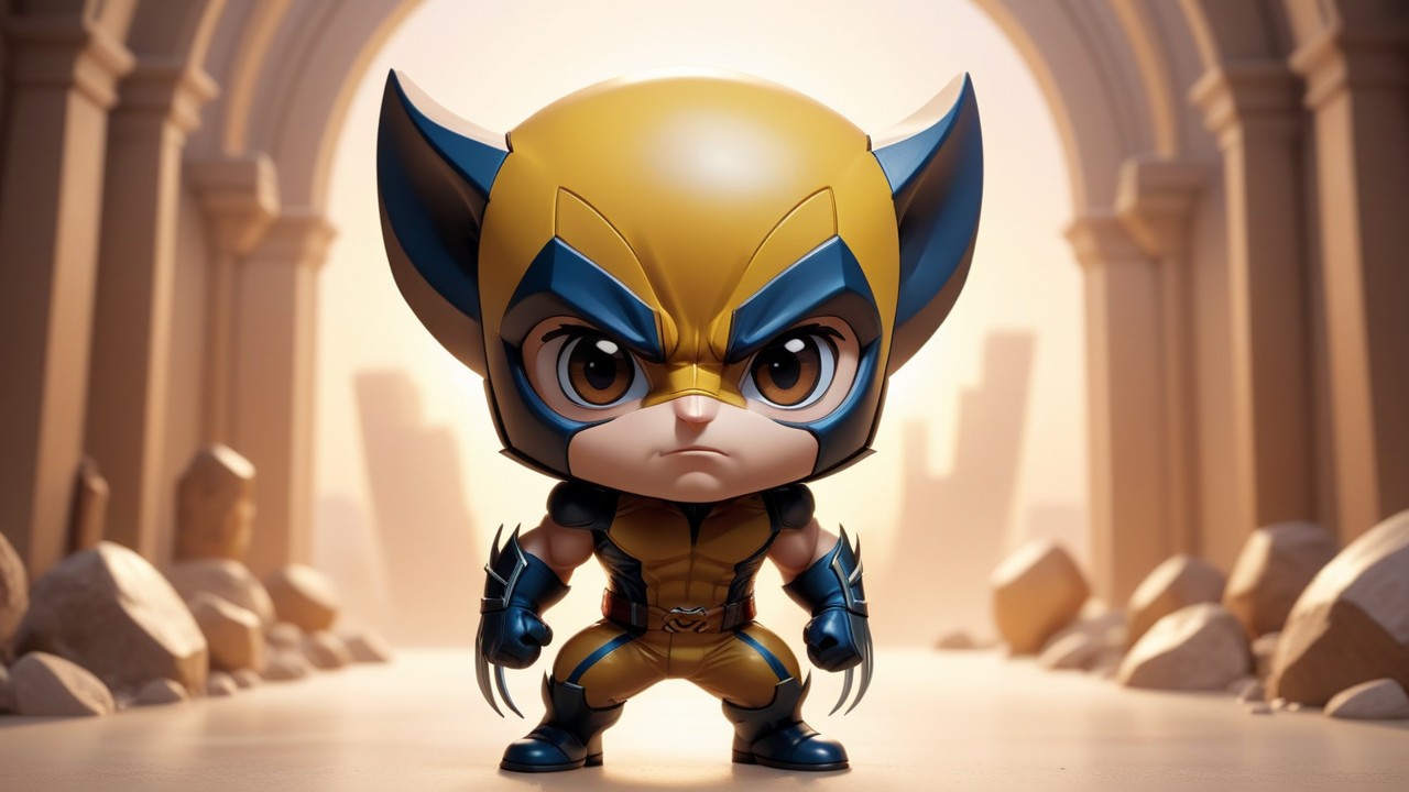 Chibbi-Art Chibi Wolverine in Profile: An Artistic Sight to See