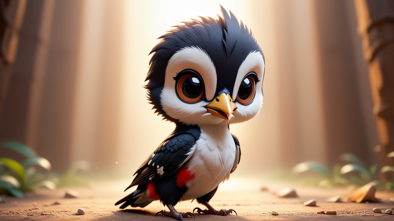 Chibbi-Art Chibi Woodpeckers Enchanting Gaze