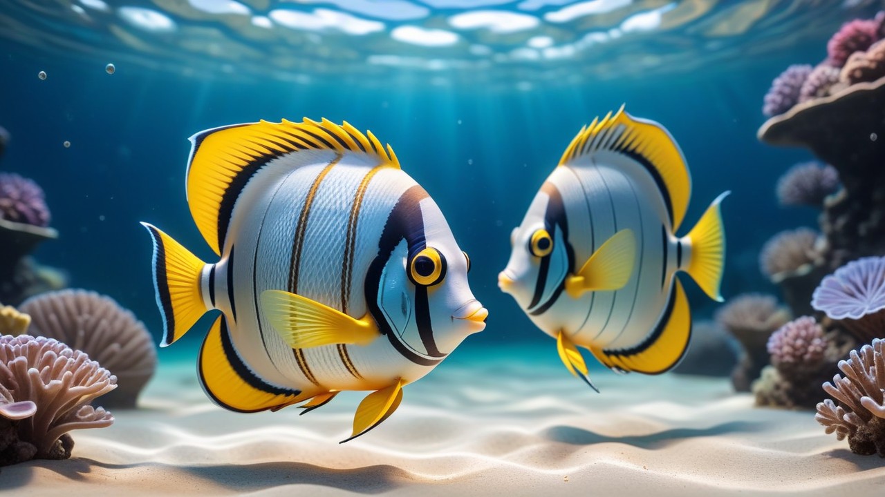 Chibbi-Art Whimsical Chibi Butterflyfish Encounter