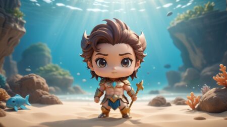 Chibbi-Art Xenoposeidon Chibi Portrait: The Artistic Take on the Prehistoric Beast