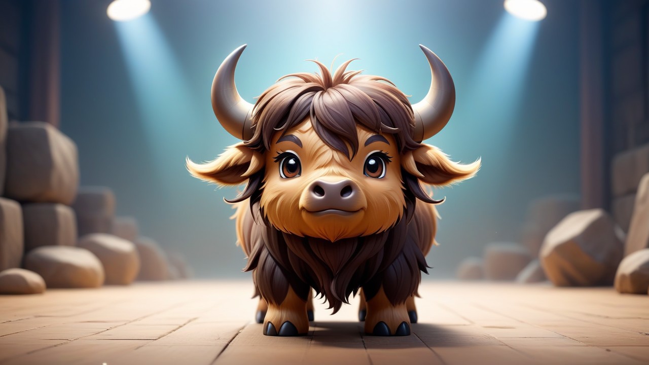 Chibbi-Art Chibi Yak Embracing the World of Artistry