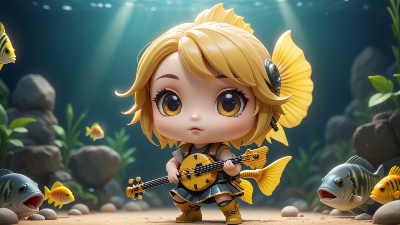 Chibbi-Art Chibi Bass: The Eye-Catching Yellow Buddy