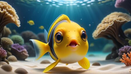 Chibbi-Art Chibi Yellow Tang in Vibrant Style