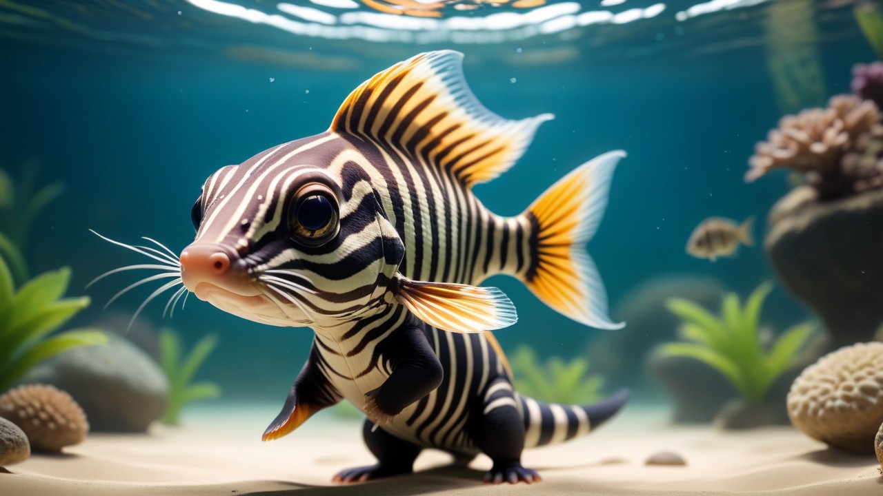 Chibbi-Art Chibi Zebra Pleco: Artist Captures Animated Expression