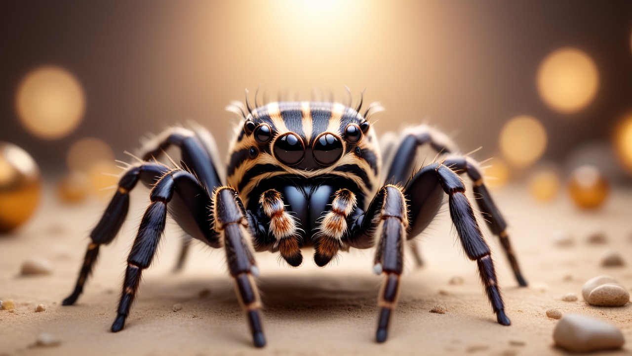 Chibbi-Art Chibi Zebra Tarantula Front View