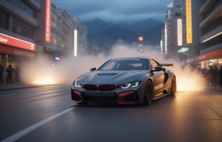 Speedy Thrill on the Asphalt: A Smoky Bmw Adventure 3 Vehicles Speedy Thrill on the Asphalt: A Smoky Bmw Adventure