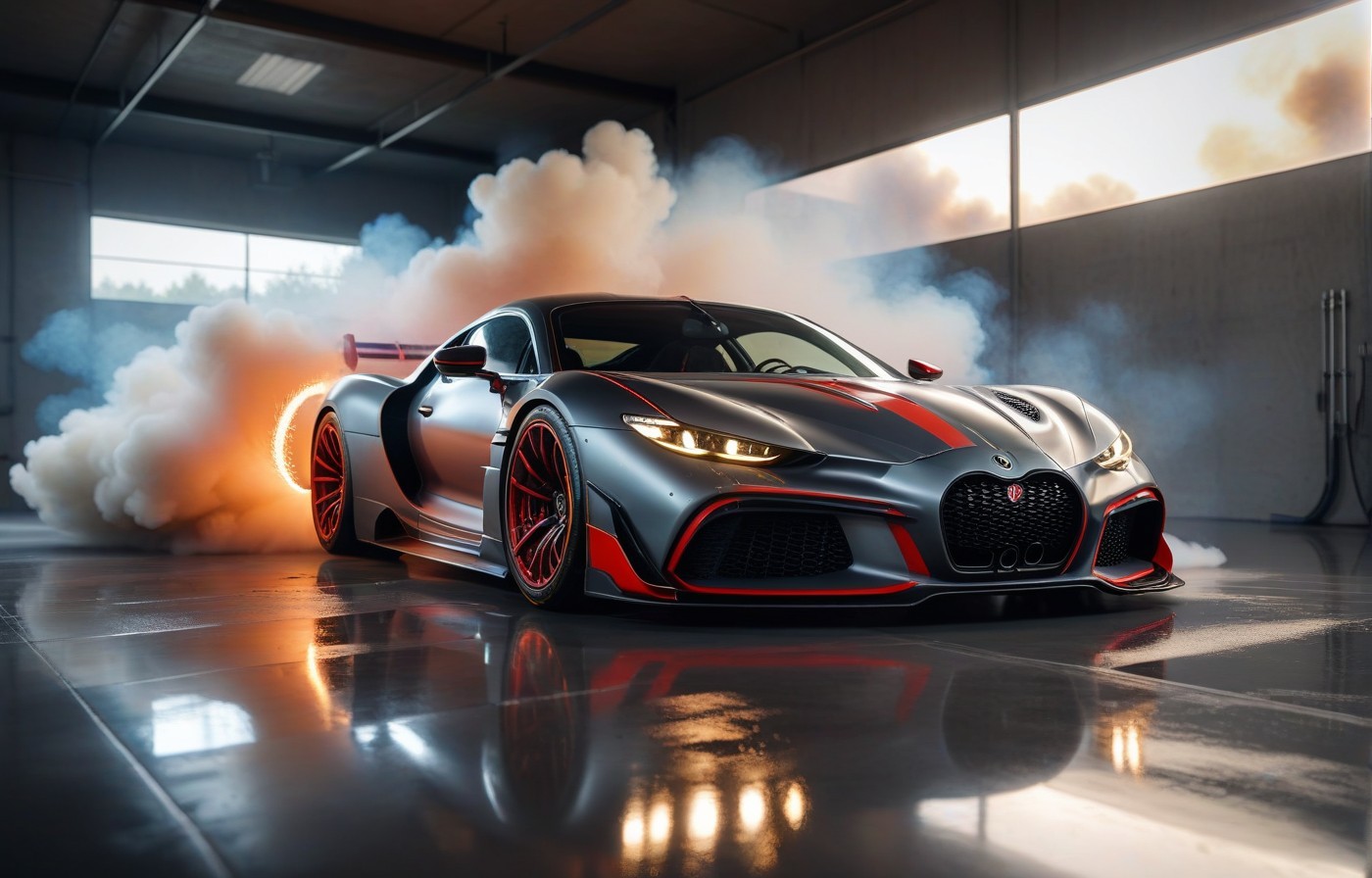 Vehicles Thrilling Smoke Surge: Bugatti Dynasty