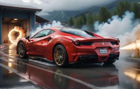 Thrill on a Slick Surface: A Red Sports Cars High-Speed Adventure 10 Vehicles Thrill on a Slick Surface: A Red Sports Cars High-Speed Adventure