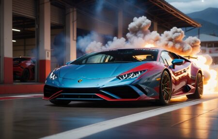 Vehicles Vibrant Sports Car Detail