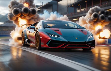 Vehicles Racing Through The Lanes