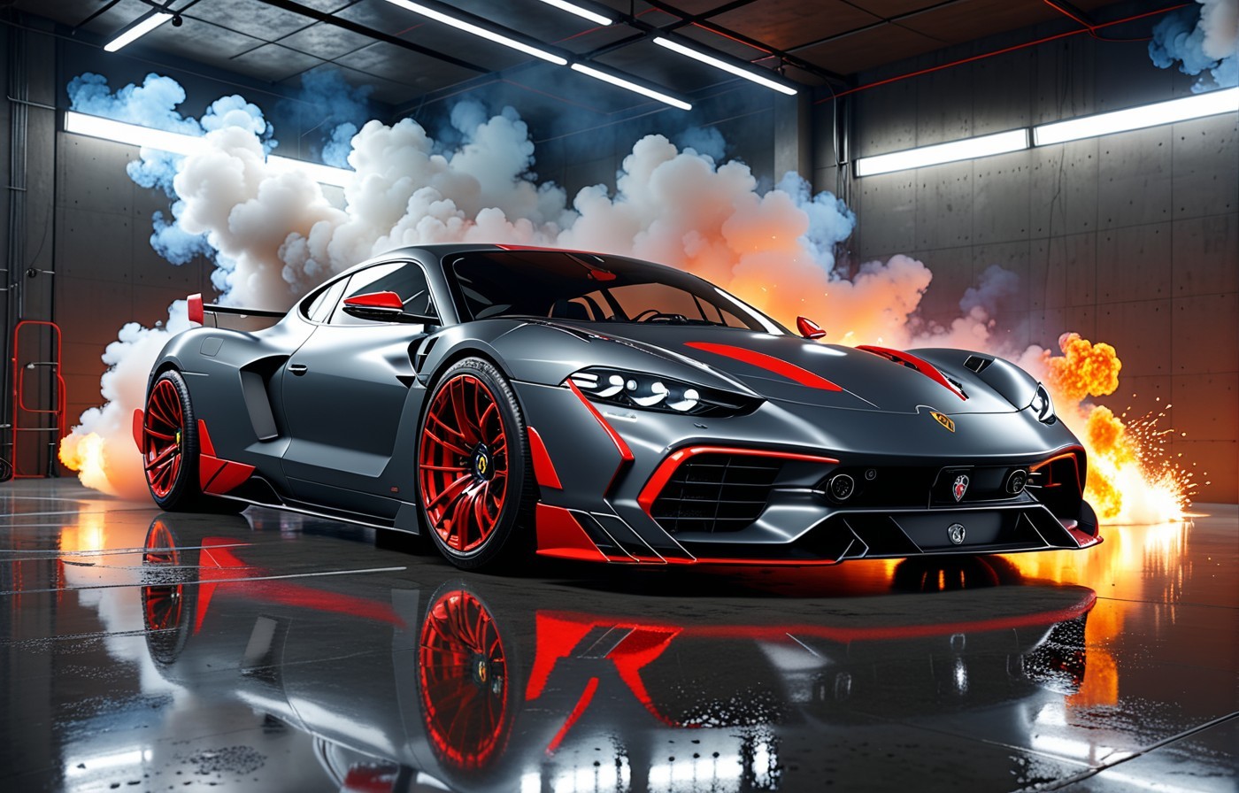 Vehicles Inferno-Inspired Ride: Fiery Flames Accentuate Cars Appeal