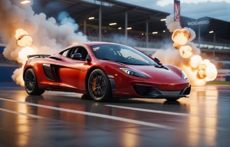 Vehicles Red Racer on Fire