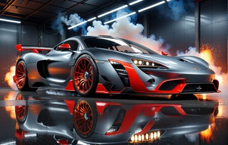 Vehicles Inferno-Inspired Ride: Fiery Flames Accentuate Cars Appeal