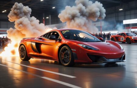 Vehicles Red Racer on Fire