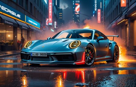 Vehicles Nightly Blue Racer