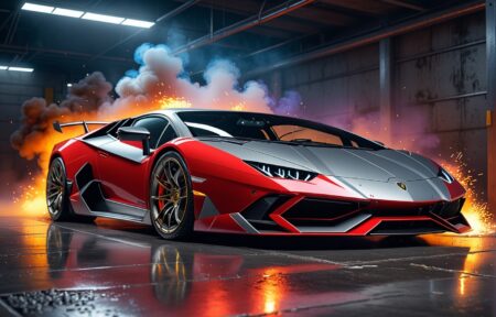 Vehicles Inferno Red and Steel Sports Car