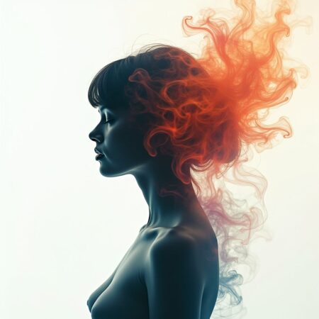 Symbolism Silhouettes in the Smoke