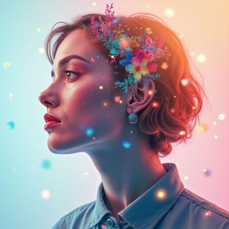 Double-Exposure Entwined Elegance