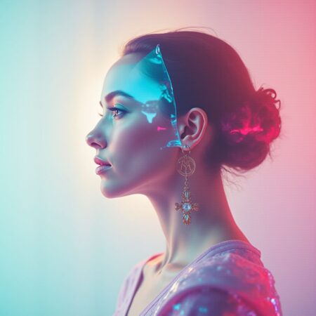 Double-Exposure Entwined Elegance