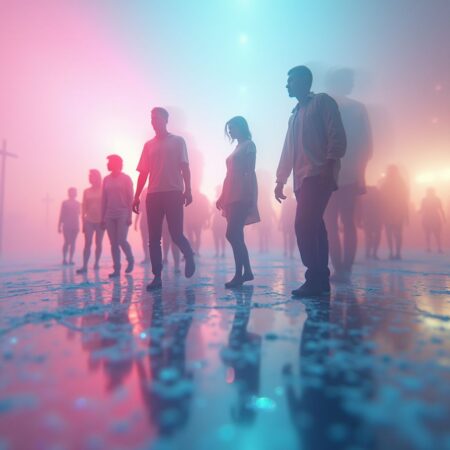 Double-Exposure Entwined Elegance