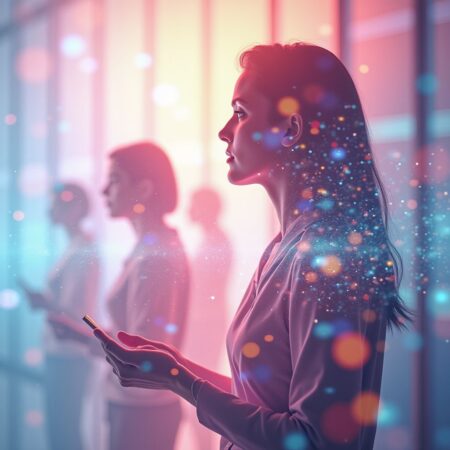 Double-Exposure Entwined Elegance